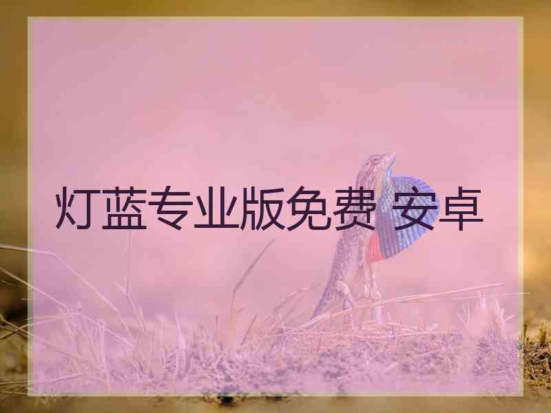 灯蓝专业版免费 安卓