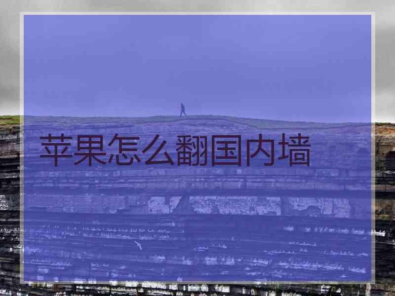 苹果怎么翻国内墙