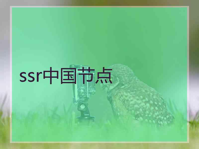 ssr中国节点