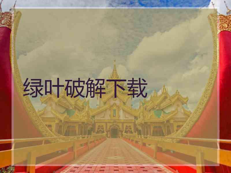 绿叶破解下载