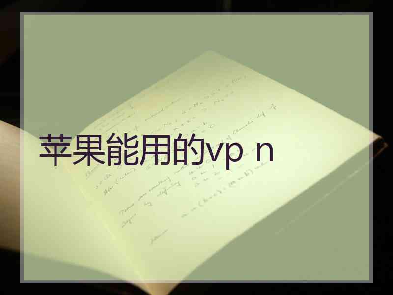 苹果能用的vp n