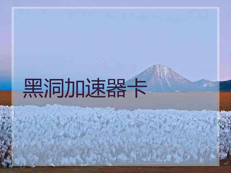 黑洞加速器卡