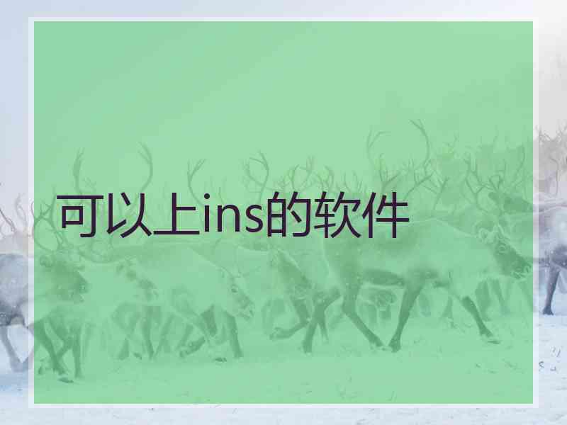 可以上ins的软件