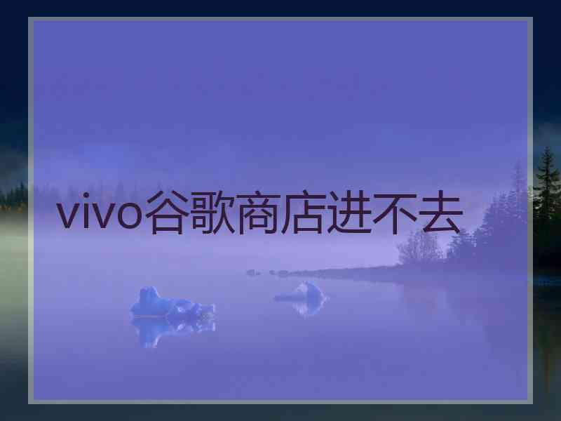 vivo谷歌商店进不去