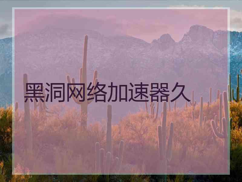 黑洞网络加速器久