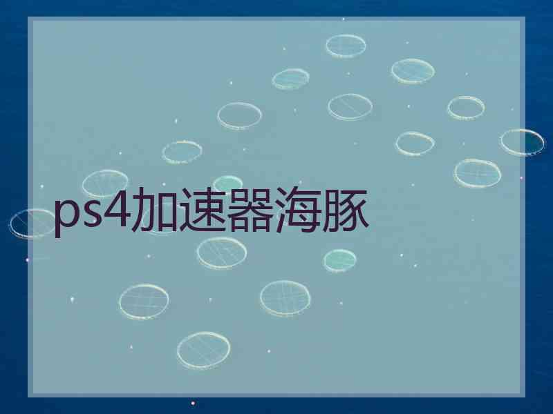 ps4加速器海豚