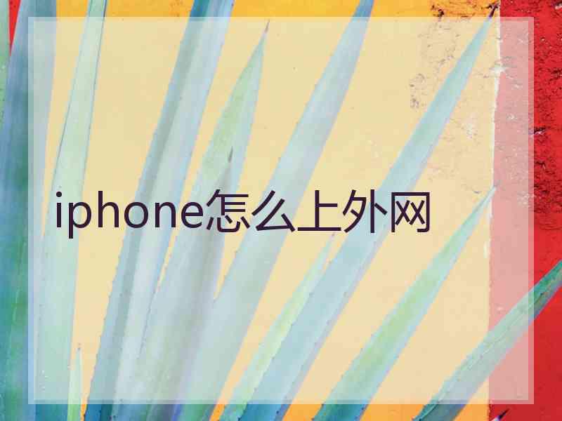 iphone怎么上外网