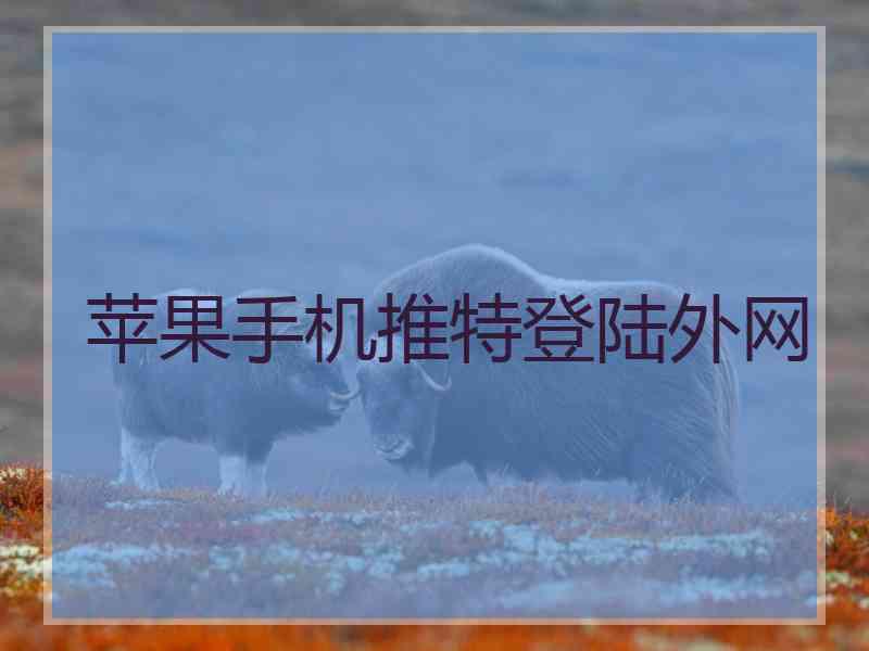 苹果手机推特登陆外网