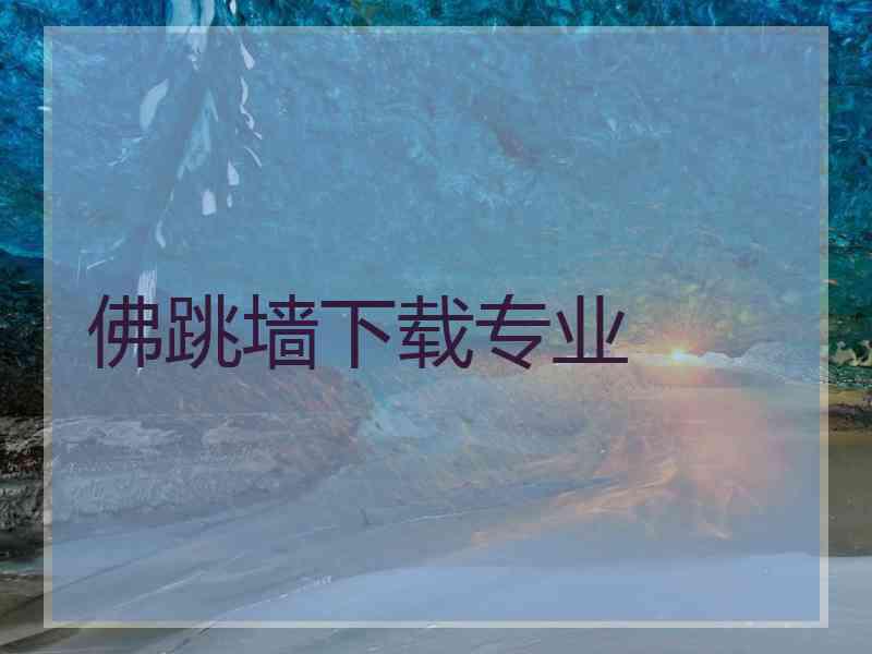 佛跳墙下载专业
