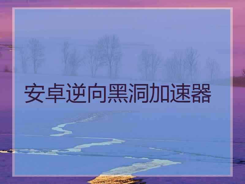 安卓逆向黑洞加速器