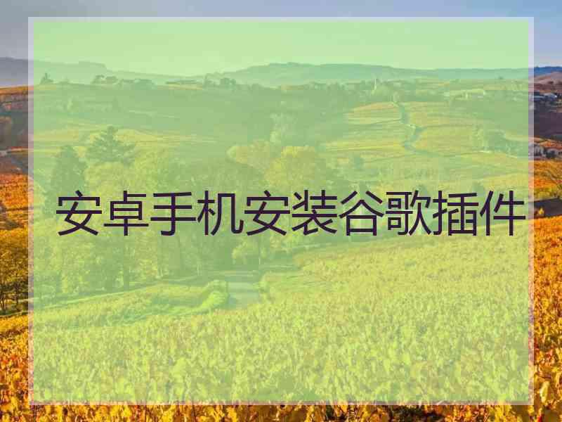 安卓手机安装谷歌插件