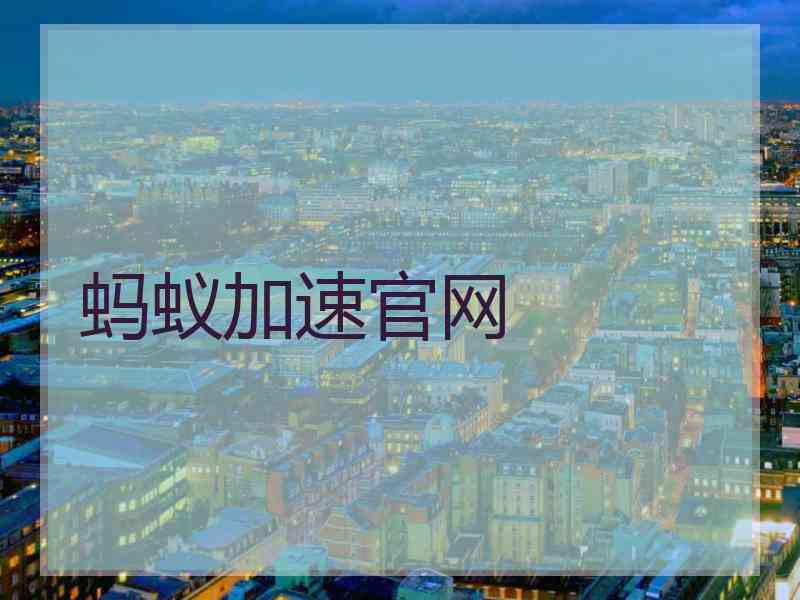 蚂蚁加速官网