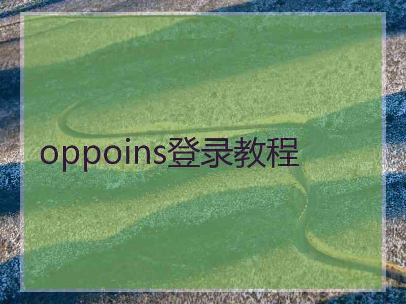 oppoins登录教程