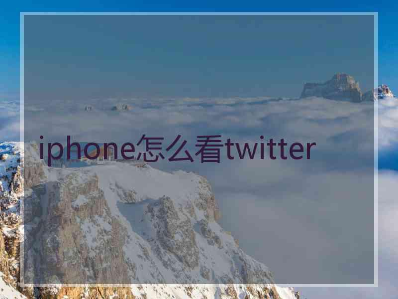 iphone怎么看twitter