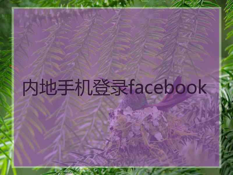 内地手机登录facebook