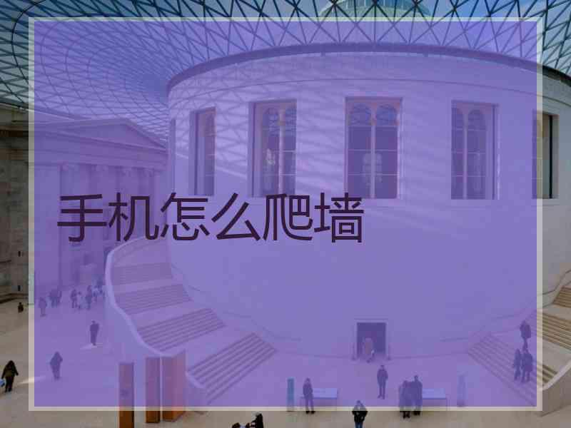 手机怎么爬墙