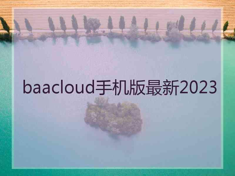 baacloud手机版最新2023