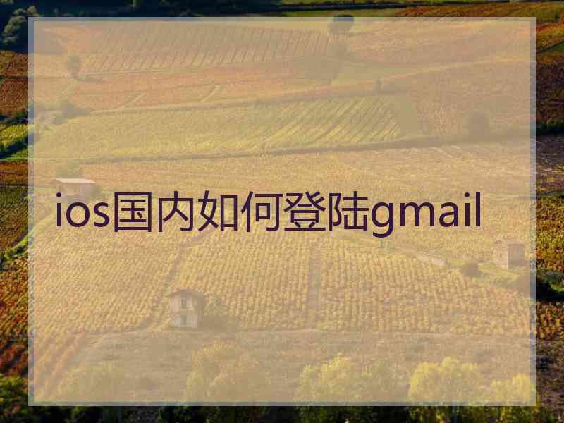 ios国内如何登陆gmail