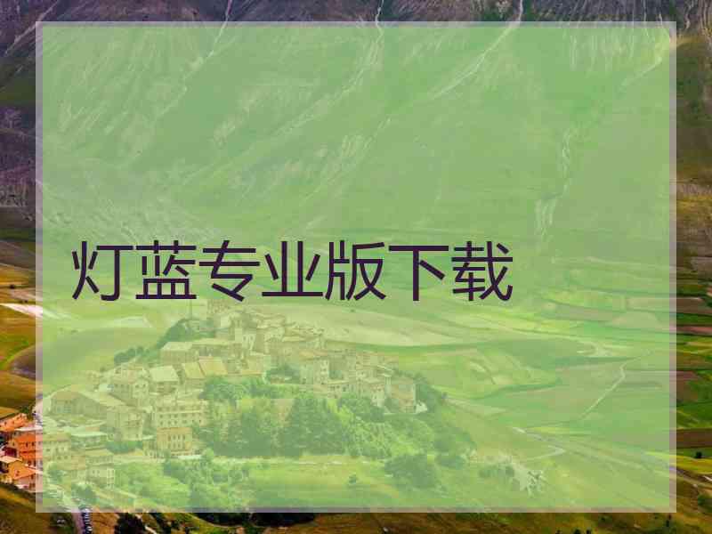 灯蓝专业版下载