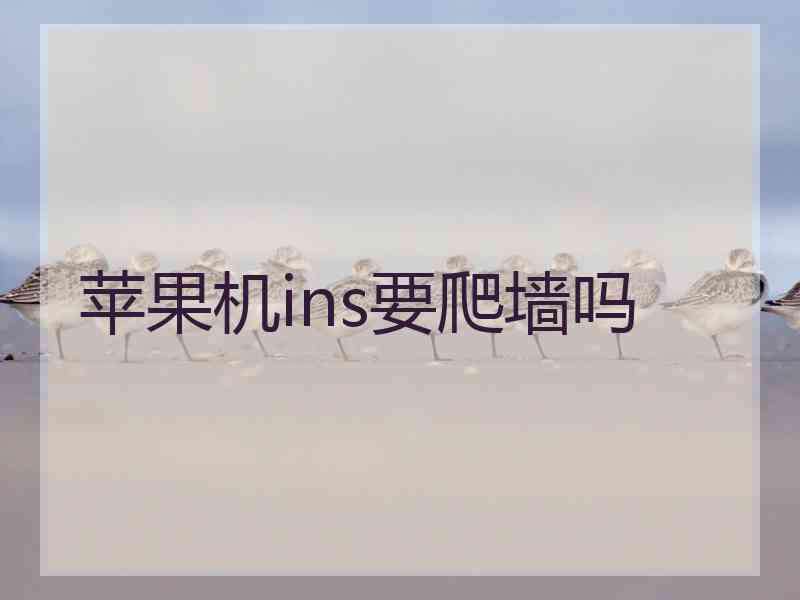 苹果机ins要爬墙吗