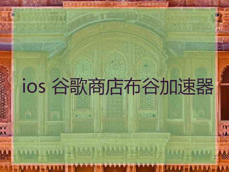 ios 谷歌商店布谷加速器
