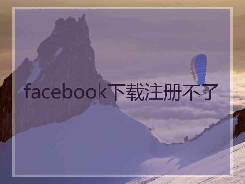 facebook下载注册不了