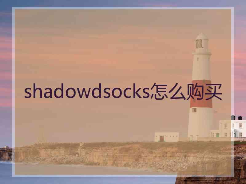 shadowdsocks怎么购买
