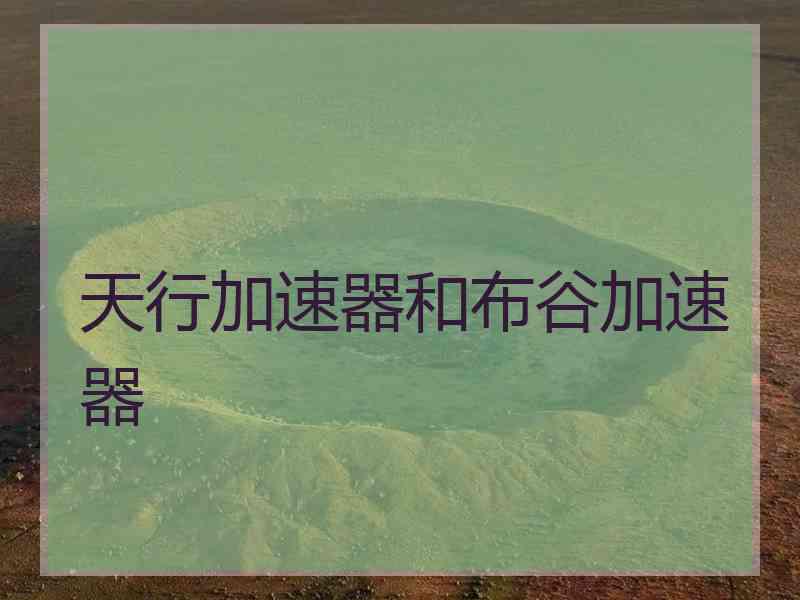 天行加速器和布谷加速器