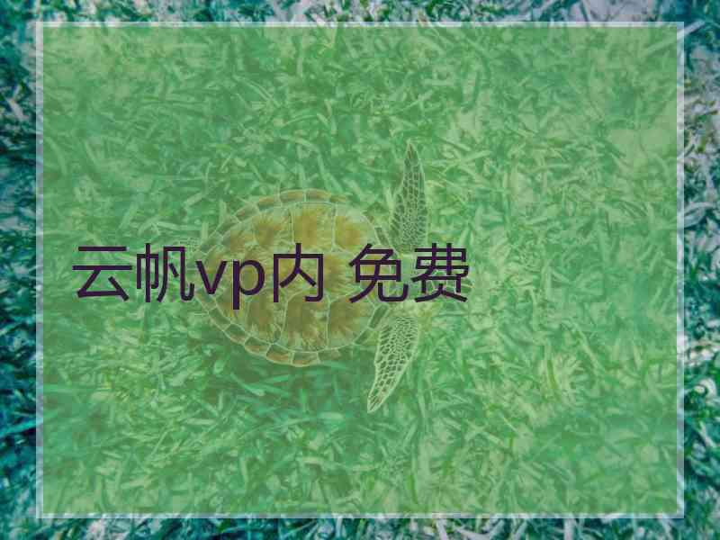 云帆vp内 免费
