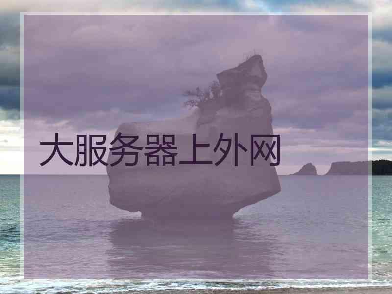 大服务器上外网
