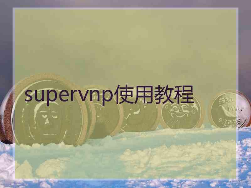 supervnp使用教程