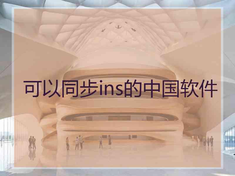 可以同步ins的中国软件