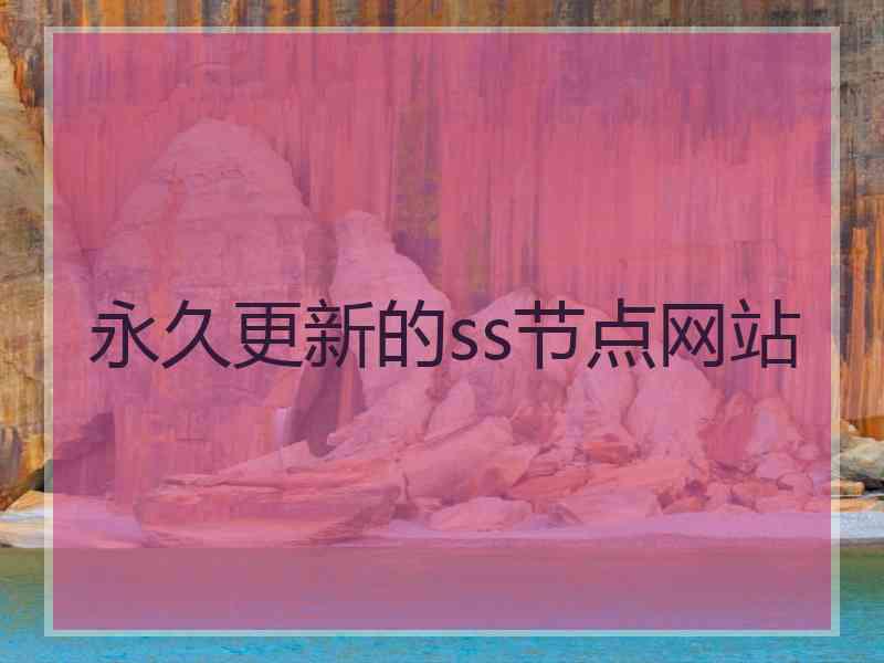 永久更新的ss节点网站