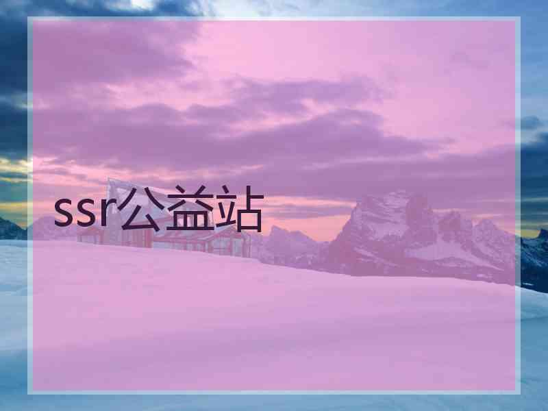 ssr公益站