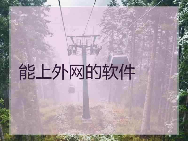 能上外网的软件