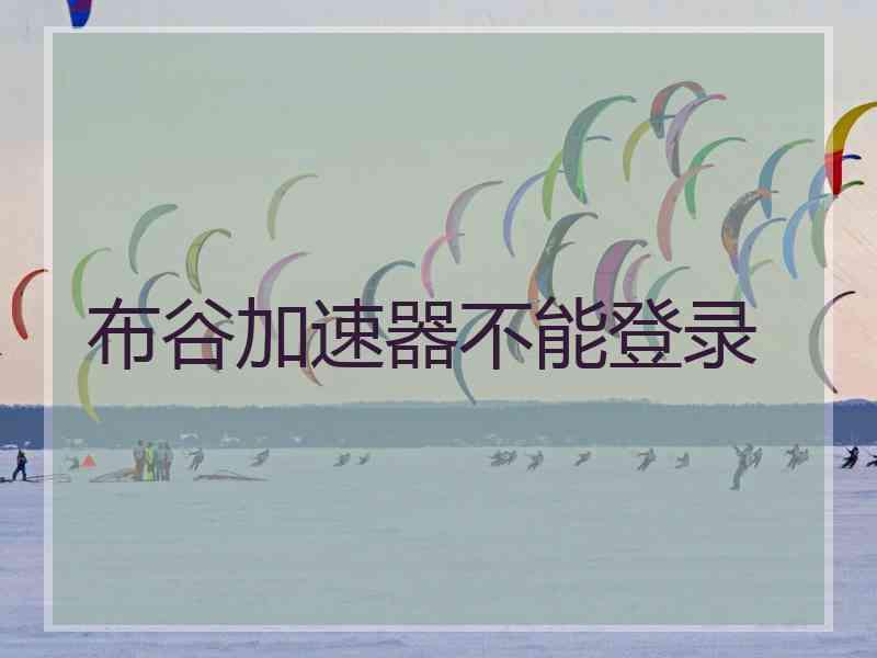 布谷加速器不能登录