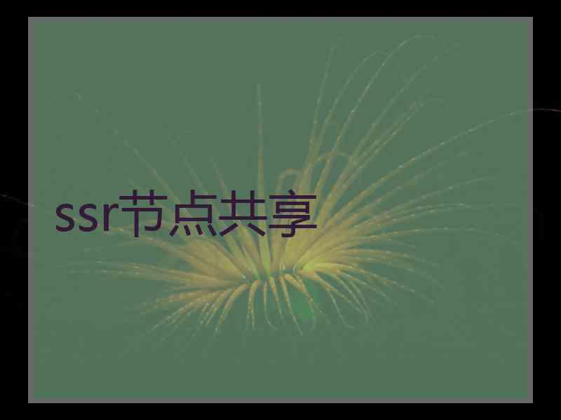ssr节点共享