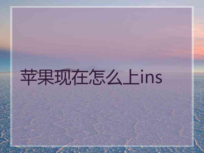 苹果现在怎么上ins