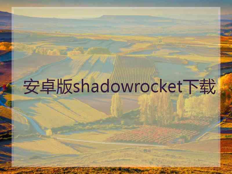 安卓版shadowrocket下载