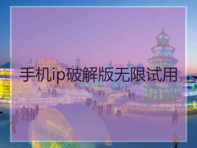 手机ip破解版无限试用