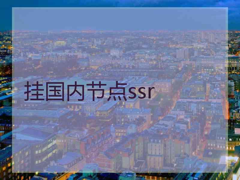 挂国内节点ssr