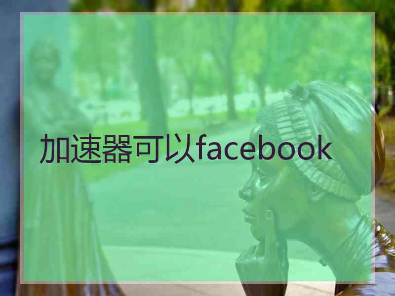 加速器可以facebook
