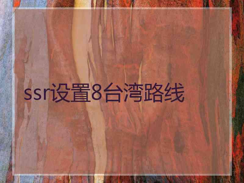 ssr设置8台湾路线