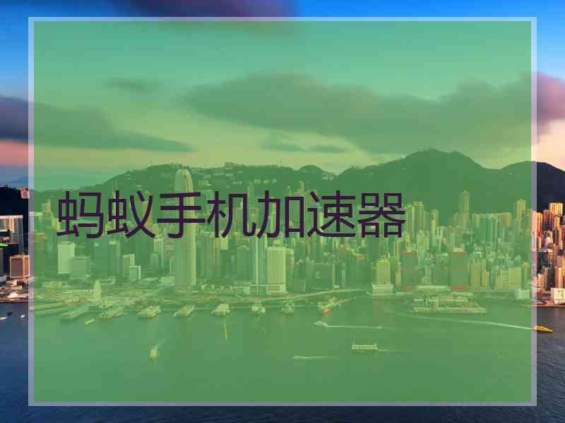 蚂蚁手机加速器