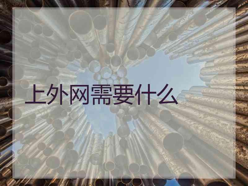 上外网需要什么