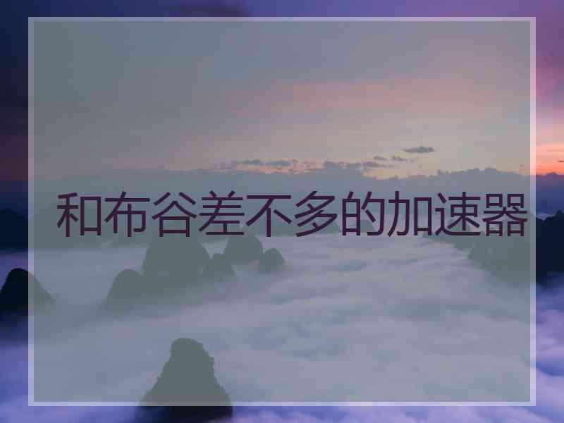 和布谷差不多的加速器