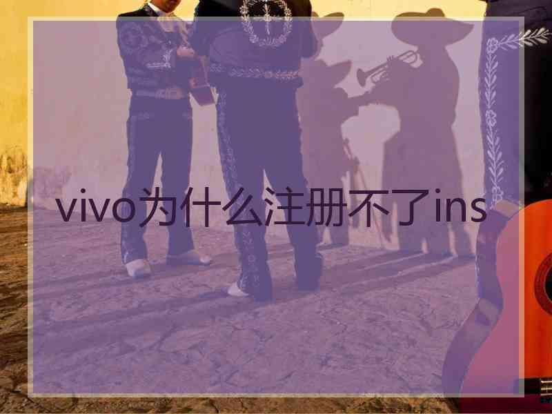vivo为什么注册不了ins