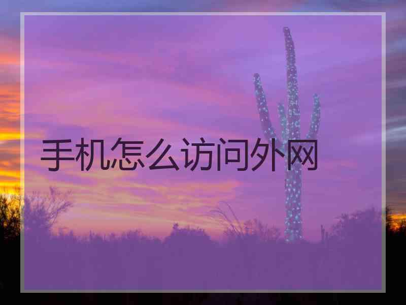 手机怎么访问外网