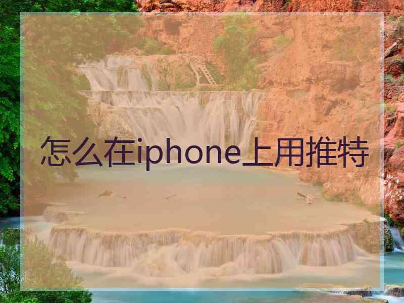 怎么在iphone上用推特